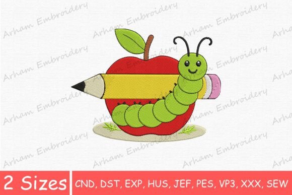 Apple Pencil Cute Caterpillar