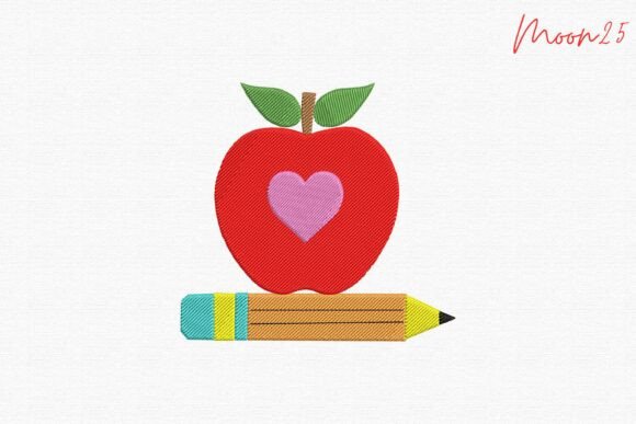 Apple Pencil Teacher School Classroom Ic