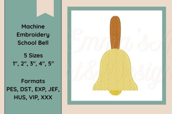 Machine Embroidery School Bell
