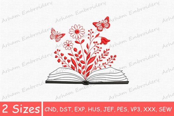 Reading Book Flower Butterfly