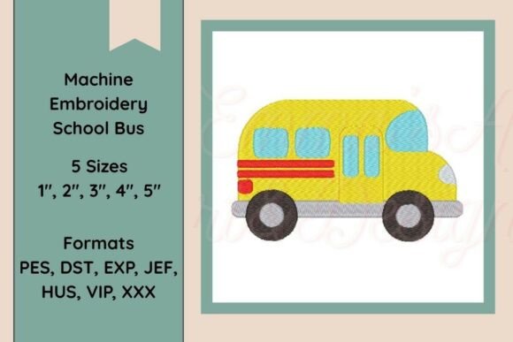 School Bus Embroidery for Etsy Sellers